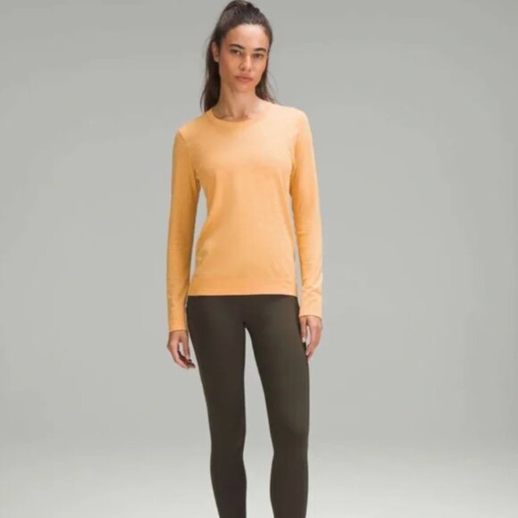Lululemon Swiftly Relaxed Long Sleeve Summer Glow/Mango Dream Size 0 🧡 - Picture 3 of 6